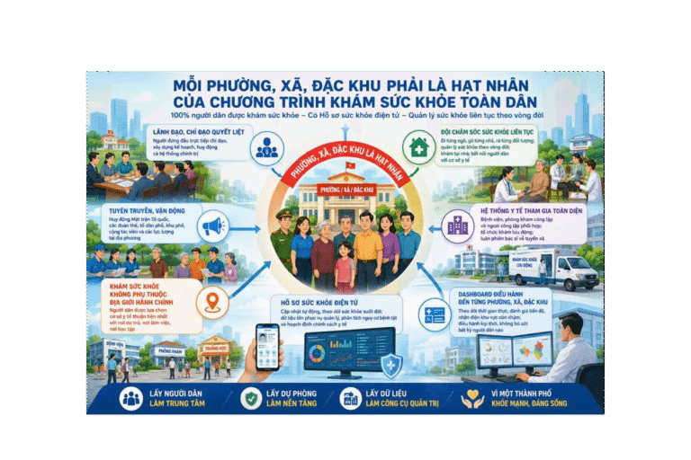 MỖI PHƯỜNG, XÃ, ĐẶC KHU PHẢI LÀ HẠT NHÂN CỦA CHƯƠNG TRÌNH KHÁM SỨC KHỎE TOÀN DÂN